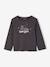 Pack of 3 long-sleeved girls' fancy t-shirts anthracite+coral+ecru+grey blue+indigo+mauve+rose 