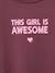 Pack of 3 long-sleeved girls' fancy t-shirts anthracite+coral+ecru+grey blue+indigo+mauve+rose 