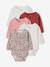 Pack of 5 evolving long-sleeved bodysuits for baby girls rose 
