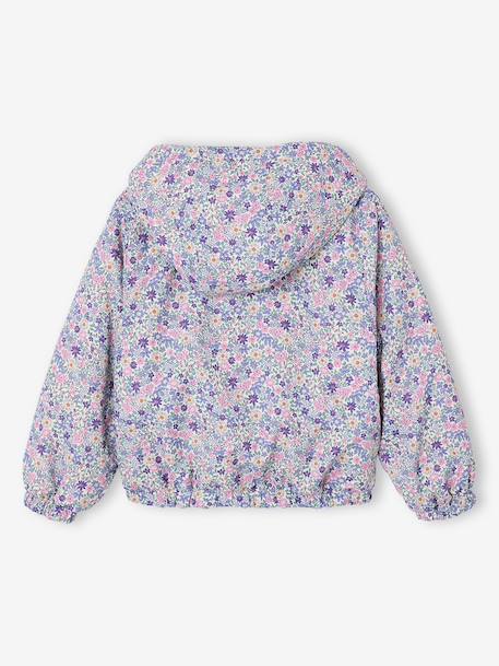 Reversible Leopard/Sherpa Windcheater with Hood for Girls beige+vanilla 