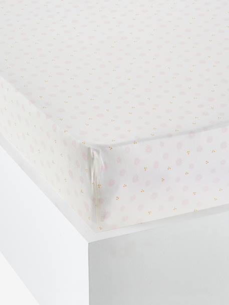 Fitted Sheet, LAPIN ROMANTIQUE White/Print 