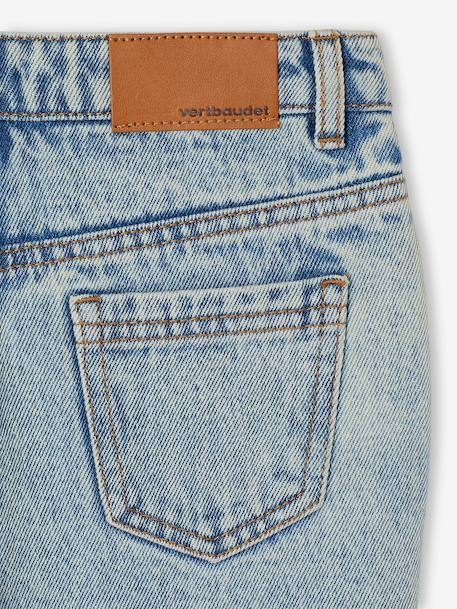 Girls' embroidered floral Mom jeans blue+light blue+medium blue 