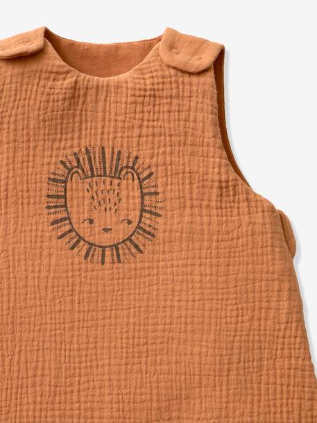 Sleeveless Summer Baby Sleeping Bag, Ethnic, Oeko-Tex® ochre+sage green 