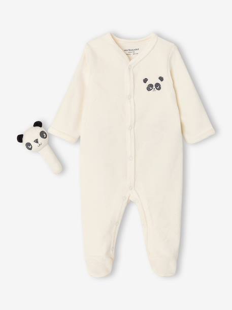 Gift set sleepsuit and comforter for baby ecru 