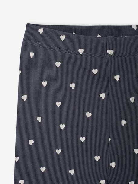 Pack of 3 leggings for girls ink blue+vanilla 