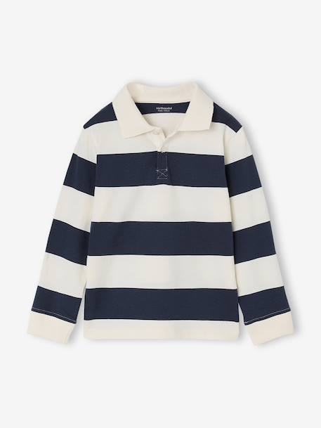 Pack of 2 Long-Sleeved Polo Shirts for Boys green+navy blue 