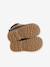 Baby first steps leather zip-up boots dark brown 