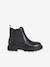 Zip-up synthetic ankle boots for girls black 