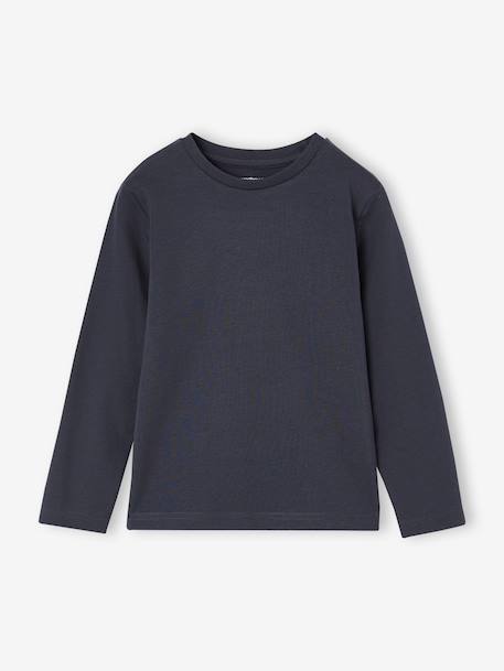 Pack of 3 long-sleeved T-shirts for boys caramel+lilac+rust+sage green 