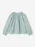 Girl's blouse with smocked sleeves ivory+pale pink+sage green+vanilla 