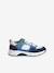 Leather lace-up trainers for boys navy blue 