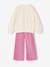 Sweatshirt and trousers set for girls anthracite+ecru 