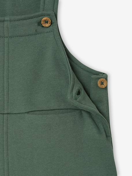 Fleece Dungarees for Babies BLUE DARK SOLID+dark green 