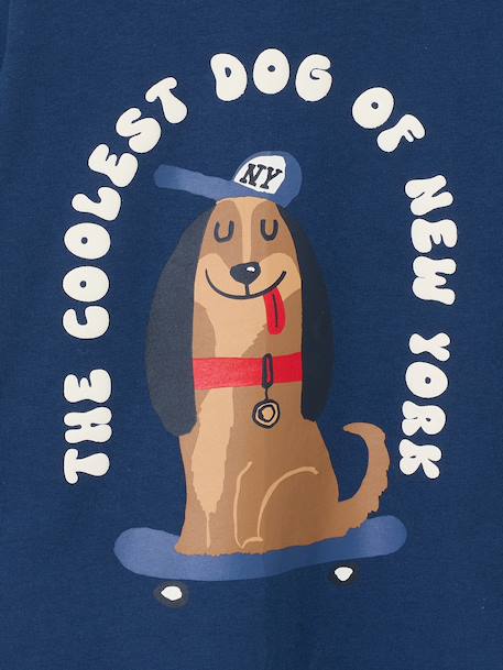 Long-sleeved T-shirt with layered look for boys navy blue 