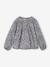 Girl's blouse with smocked sleeves ivory+pale pink+sage green+vanilla 