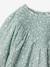 Girl's blouse with smocked sleeves ivory+pale pink+sage green+vanilla 