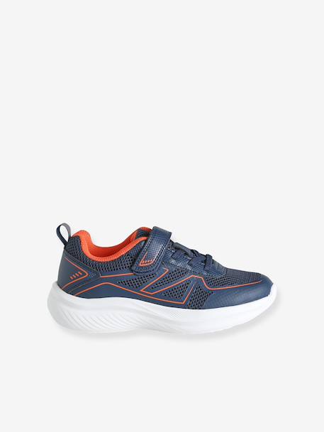 Sports trainers with touch-fastening strap for boys navy blue 