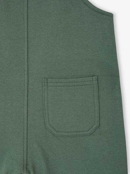 Fleece Dungarees for Babies BLUE DARK SOLID+dark green 