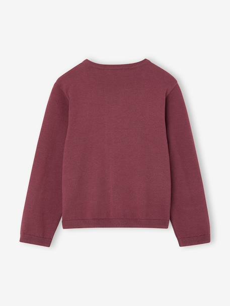 Fine Knit Basics Cardigan for Girls anthracite+dusky pink+emerald green+grey blue+marl beige+navy blue+plum+vanilla 