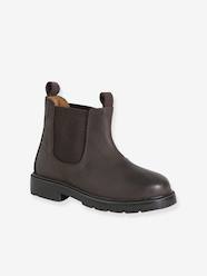 Shoes-Leather elasticated boots for boys