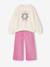 Sweatshirt and trousers set for girls anthracite+ecru 