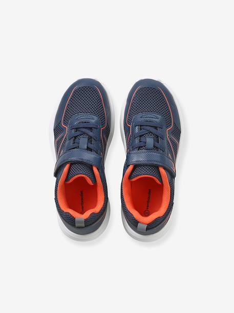 Sports trainers with touch-fastening strap for boys navy blue 