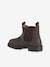 Leather elasticated boots for boys dark brown 