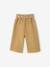 Wide-Leg Coloured Trousers with Tie Belt for Baby Girls beige+caramel+purple clover 