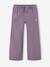 Wide-leg trousers for girls mauve+purple clover 