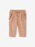 Fleece Trousers for Baby Girls beige+rose+rust+WHITE MEDIUM ALL OVER PRINTED 
