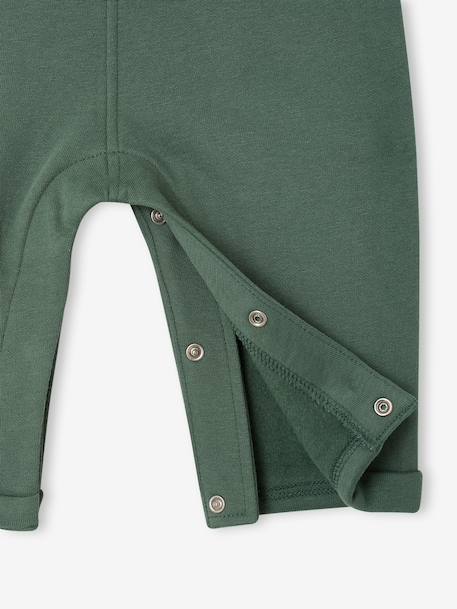 Fleece Dungarees for Babies BLUE DARK SOLID+dark green 