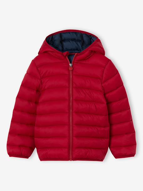 Light Padded Jacket with Hood for Boys black+bordeaux red+emerald green+grey blue+hazel+medium blue+navy blue+olive+pecan nut+red 