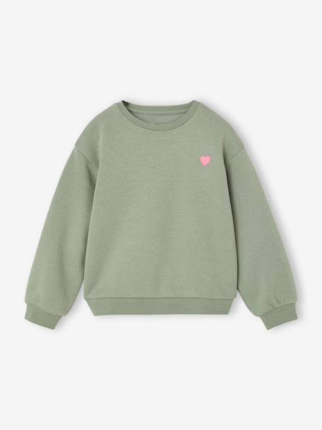 Basics Sweatshirt with Motif for Girls anthracite+coral+purple clover+sage+vanilla+violet 