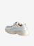 Touch-fastening textile trainers for girls silver 