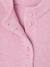 Sleeveless knitted cardigan with front button for girls lilac+vanilla 