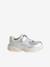 Touch-fastening textile trainers for girls silver 