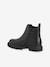 Zip-up synthetic ankle boots for girls black 