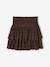 Tiered frill skirt for girls chocolate 