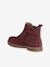 Leather Boots with Elastic, for Girls bordeaux red+camel+gold+navy blue 