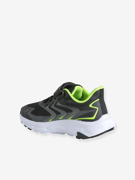 Trainers with touch-fastening strap in textile for boys black 