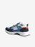 Leather lace-up trainers for boys navy blue 