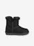Zip-up textile boots for girls black 