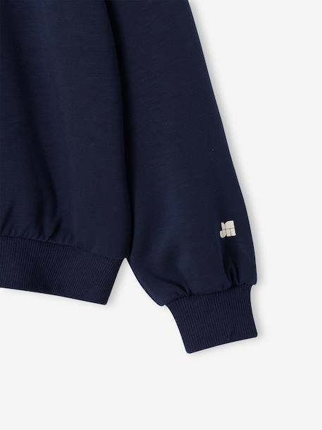Zip-up sweatshirt for girls slate grey 