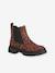 Zip-up boots for girls marl brown 