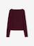 Pack of 2 Ribbed T-Shirts for Girls, JONEN bordeaux red+English green+marl grey 