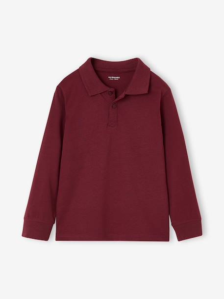 Pack of 2 Long-Sleeved Polo Shirts for Boys green+navy blue 