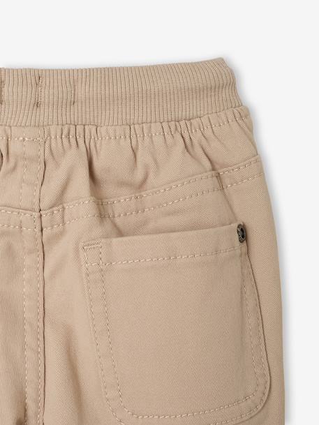 Lined Twill Trousers for Baby Boys beige+Dark Blue+GREEN MEDIUM SOLID+pecan nut 