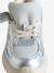 Touch-fastening textile trainers for girls silver 