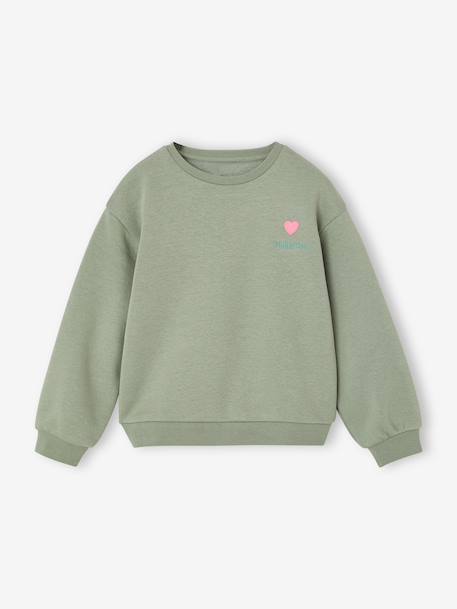 Basics Sweatshirt with Motif for Girls anthracite+coral+purple clover+sage+vanilla+violet 