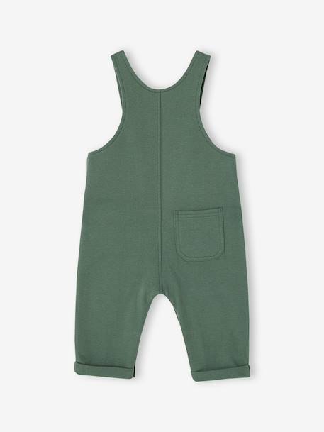 Fleece Dungarees for Babies BLUE DARK SOLID+dark green 